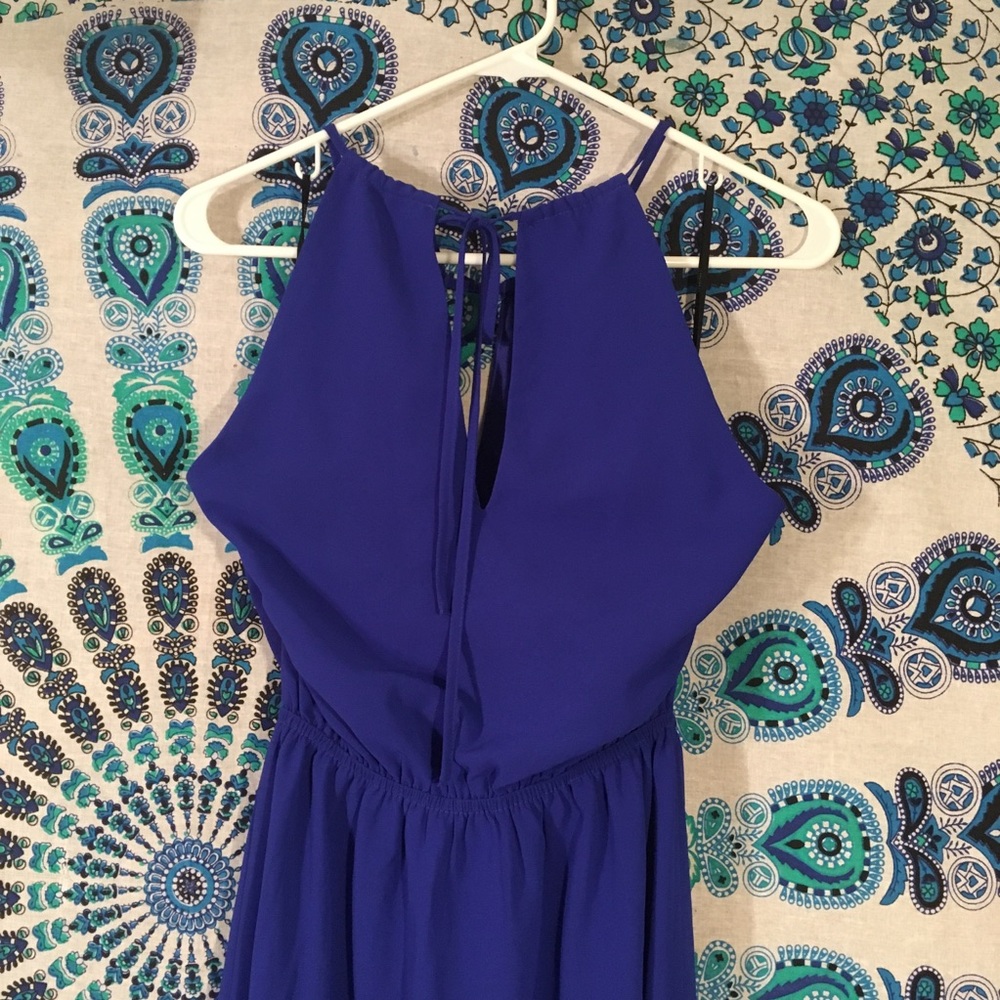 Royal blue V-neck maxi dress - Picture 2 of 5